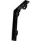 Ekena Millwork Fleur De Lis Wrought Iron Bracket, (Single center brace), Powder Coated Blac 1 1/2"W x 5 1/2"D x 8"H BKTM01X05X08SFL - alternate 1